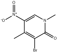 3-bromo-1,4-dimethyl-5-nitropyridin-2(1H)-one Struktur