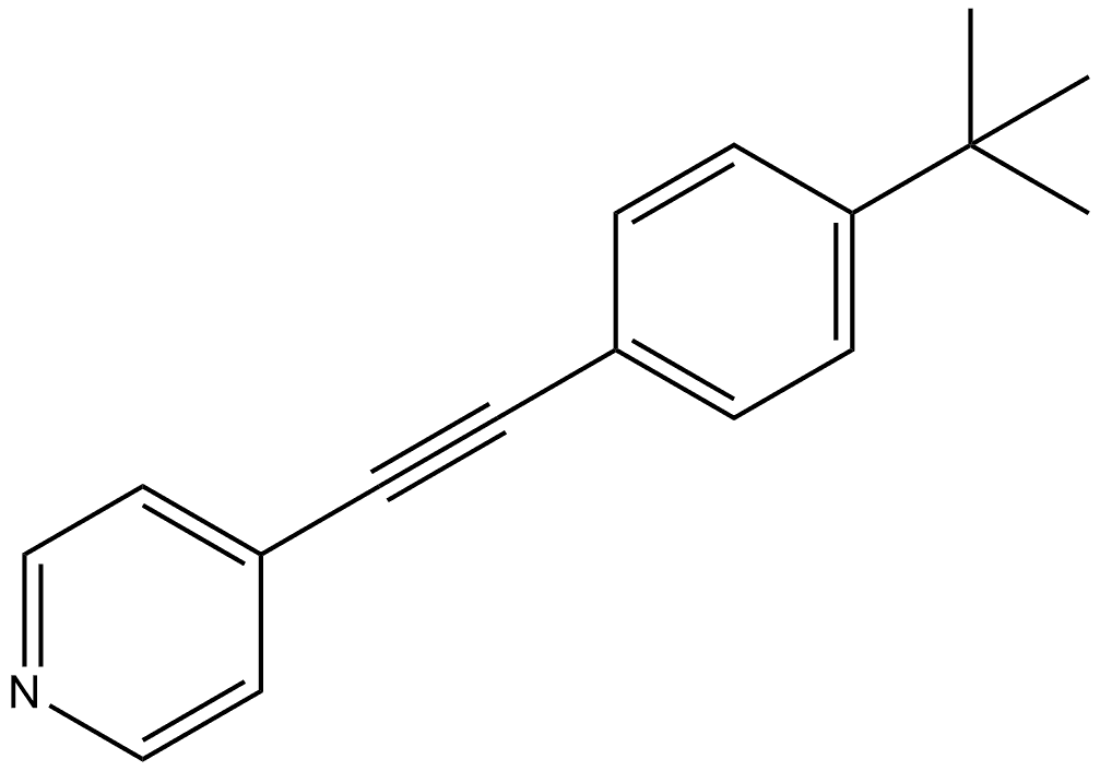 4-[2-[4-(1,1-Dimethylethyl)phenyl]ethynyl]pyridine,1864786-84-4,结构式