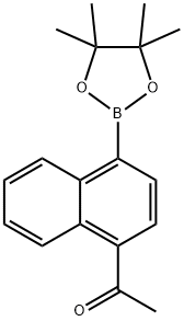 Ethanone, 1-[4-(4,4,5,5-tetramethyl-1,3,2-dioxaborolan-2-yl)-1-naphthalenyl]- 结构式