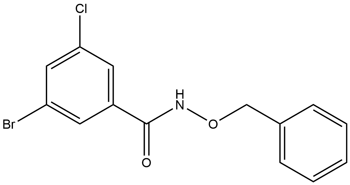 3-Bromo-5-chloro-N-(phenylmethoxy)benzamide Structure