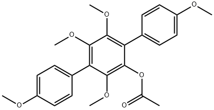 [1,1':4',1''-Terphenyl]-2'-ol, 3',4,4'',5',6'-pentamethoxy-, acetate (9CI) 结构式