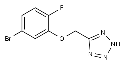2H-Tetrazole, 5-[(5-bromo-2-fluorophenoxy)methyl]- 结构式