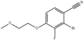 Benzonitrile, 2-bromo-3-fluoro-4-(2-methoxyethoxy)- Structure
