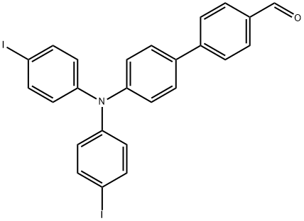 [1,1'-Biphenyl]-4-carboxaldehyde, 4'-[bis(4-iodophenyl)amino]- Structure