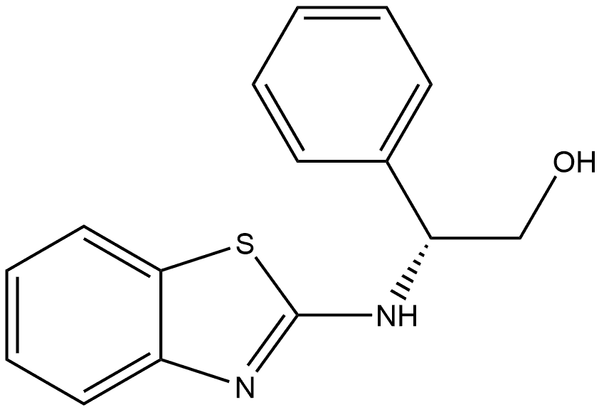 Benzeneethanol, β-(2-benzothiazolylamino)-, (βR)- Structure