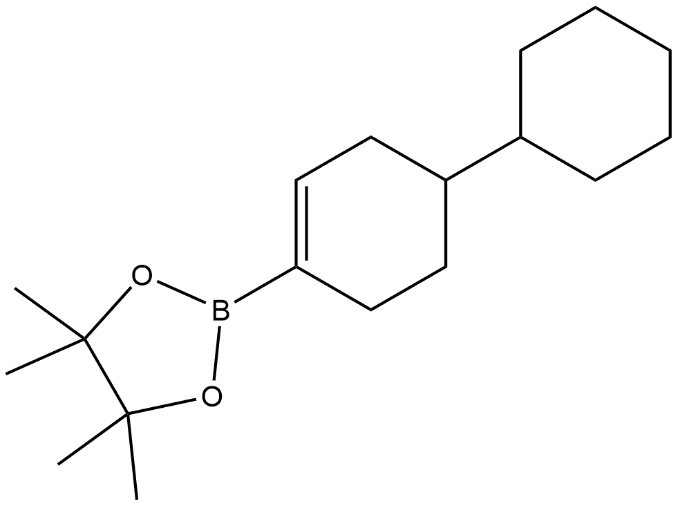 2-(4-cyclohexylcyclohex-1-en-1-yl)-4,4,5,5-tetramethyl-1,3,2-dioxaborolane Structure