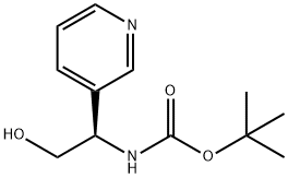 (R)-(2-Hydroxy-1-pyridin-3-yl-ethyl)-carbamic acid tert-butyl ester 结构式