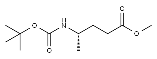 Pentanoic acid, 4-[[(1,1-dimethylethoxy)carbonyl]amino]-, methyl ester, (4S)- Structure