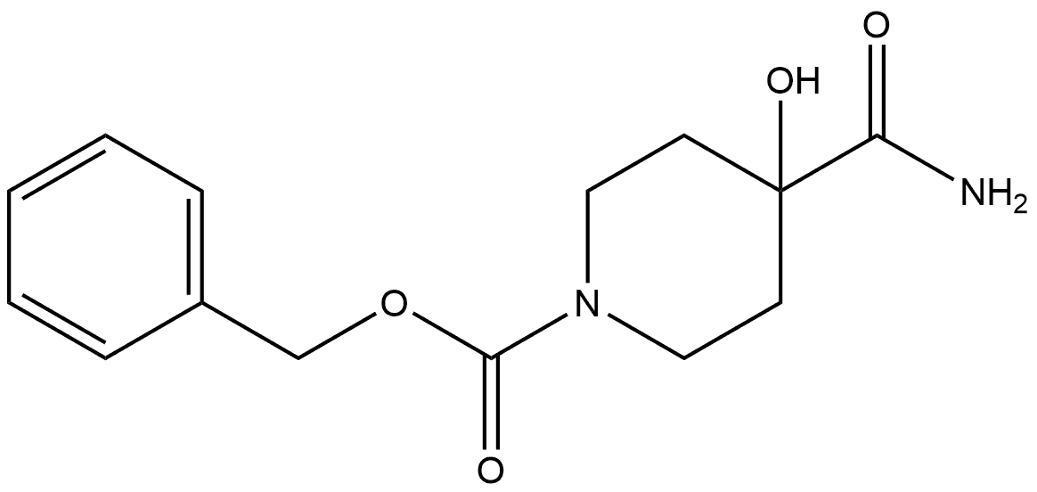 Phenylmethyl 4-(aminocarbonyl)-4-hydroxy-1-piperidinecarboxylate Structure