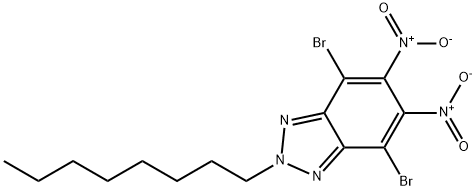 4,7-dibromo-5,6-dinitro-2-octyl-2H-benzo[d][1,2,3]triazole 化学構造式