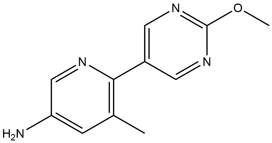 6-(2-Methoxy-5-pyrimidinyl)-5-methyl-3-pyridinamine 结构式
