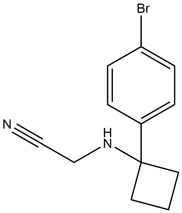 2-((1-(4-溴苯基)环丁基)氨基)乙氰, 1871127-65-9, 结构式