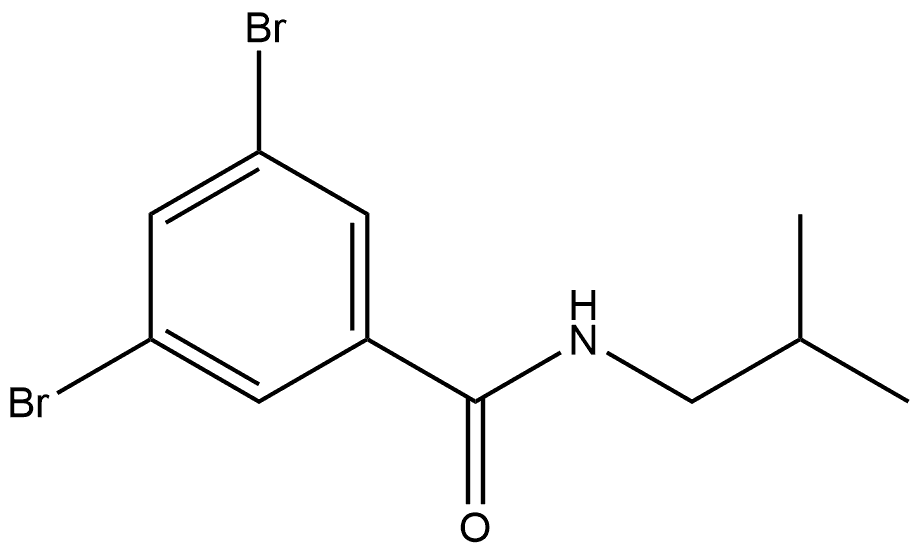 3,5-Dibromo-N-(2-methylpropyl)benzamide Structure