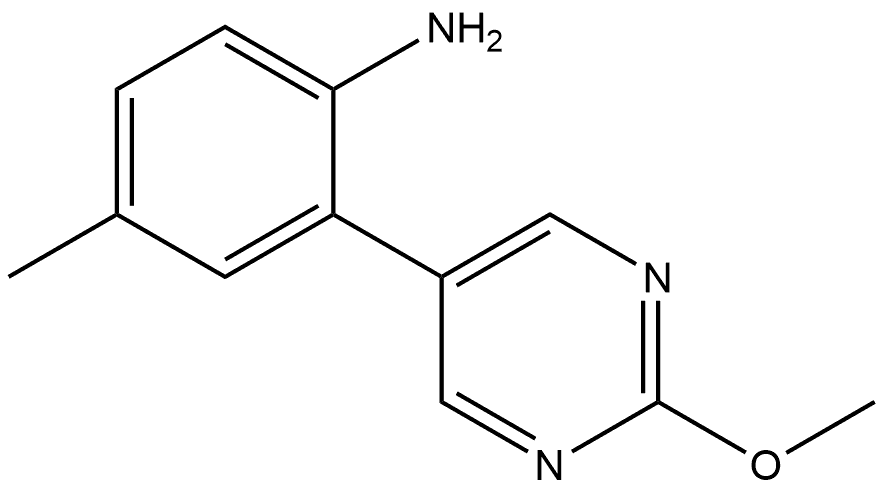 2-(2-Methoxy-5-pyrimidinyl)-4-methylbenzenamine 结构式