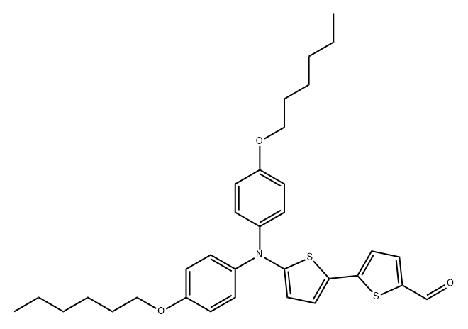 [2,2'-Bithiophene]-5-carboxaldehyde, 5'-[bis[4-(hexyloxy)phenyl]amino]- Structure