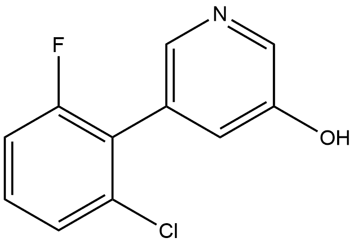 5-(2-Chloro-6-fluorophenyl)-3-pyridinol 结构式