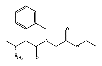 Glycine, N-[(3R)-3-amino-1-oxobutyl]-N-(phenylmethyl)-, ethyl ester,1875666-63-9,结构式