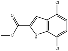 1H-Indole-2-carboxylic acid, 4,7-dichloro-, methyl ester Struktur