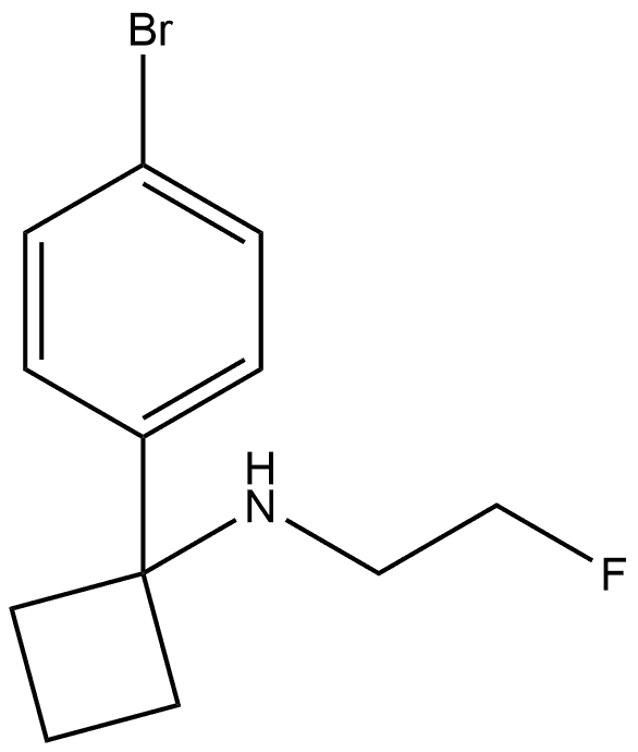 1-(4-溴苯基)-N-(2-氟乙基)环丁胺 结构式