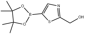 2-Thiazolemethanol, 5-(4,4,5,5-tetramethyl-1,3,2-dioxaborolan-2-yl)- Struktur