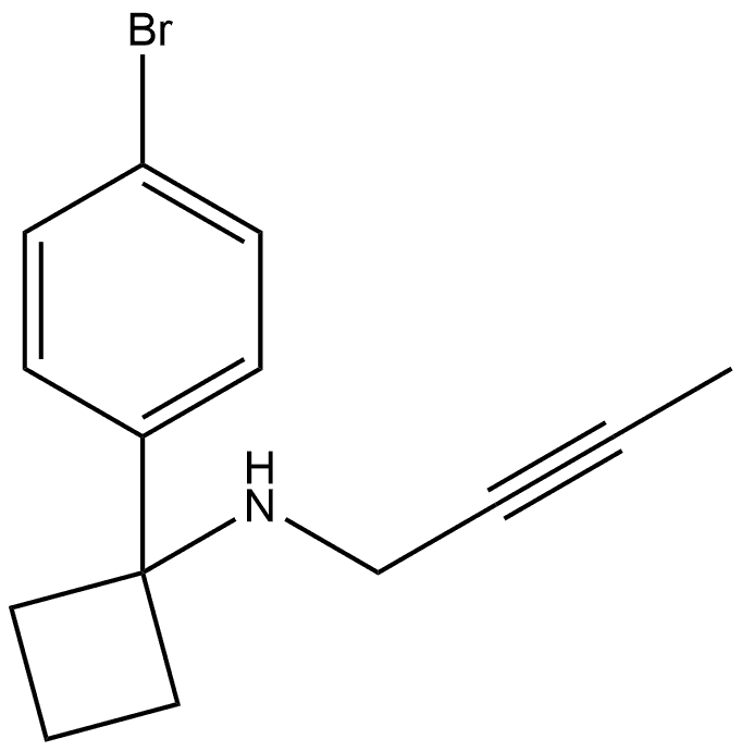 1-(4-溴苯基)-N-(丁-2-炔-1-基)环丁胺, 1876644-49-3, 结构式