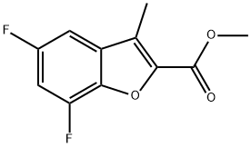 5,7-二氟-3-甲基苯并呋喃-2-羧酸甲酯, 1877066-69-7, 结构式