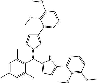 1H-Pyrrole, 2-(2,3-dimethoxyphenyl)-5-[[5-(2,3-dimethoxyphenyl)-2H-pyrrol-2-ylidene](2,4,6-trimethylphenyl)methyl]- Structure