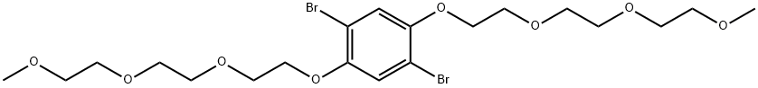 1,4-二溴-2,5-双(2-(2-甲氧基乙氧基)乙氧基)-苯 结构式