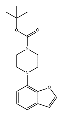1-Piperazinecarboxylic acid, 4-(7-benzofuranyl)-, 1,1-dimethylethyl ester Structure