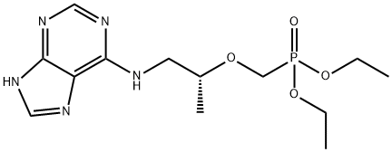 Phosphonic acid, P-[[(1R)-1-methyl-2-(9H-purin-6-ylamino)ethoxy]methyl]-, diethyl ester Structure
