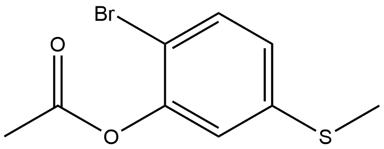 Phenol, 2-bromo-5-(methylthio)-, 1-acetate Structure