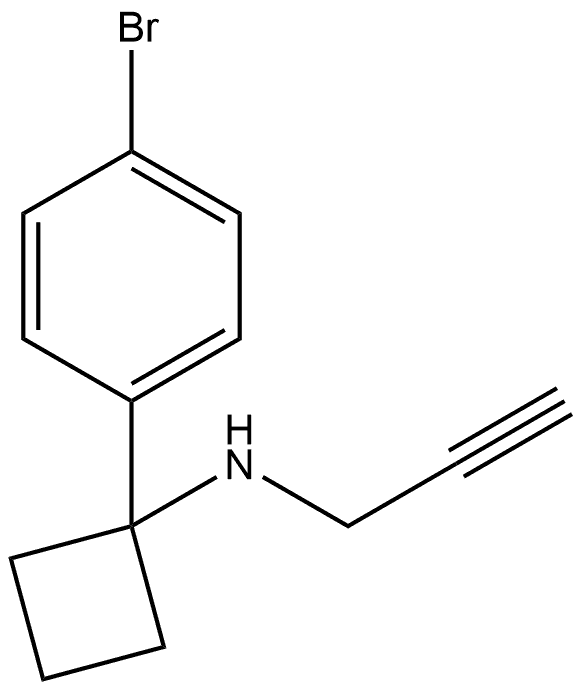 1-(4-Bromophenyl)-N-2-propyn-1-ylcyclobutanamine Structure