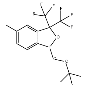 1,2-Benziodoxole, 1-[(1,1-dimethylethyl)dioxy]-1,3-dihydro-5-methyl-3,3-bis(trifluoromethyl)- Structure