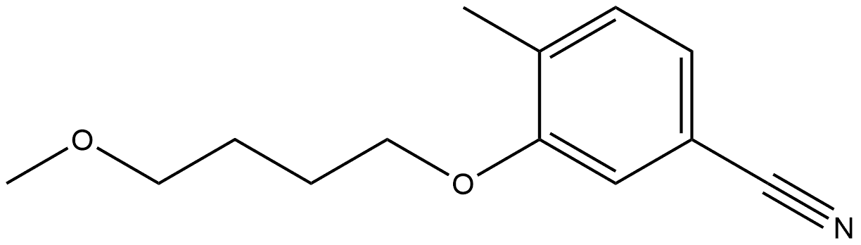 3-(4-Methoxybutoxy)-4-methylbenzonitrile 结构式