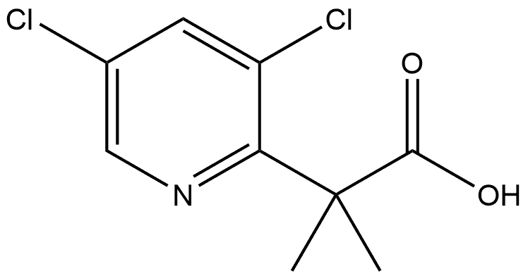 2-(3,5-dichloropyridin-2-yl)-2-methylpropanoic acid 结构式