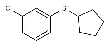 1-chloro-3-(cyclopentylsulfanyl)benzene 结构式
