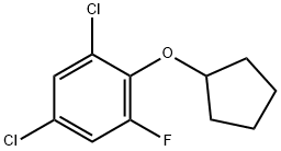 1,5-dichloro-2-(cyclopentyloxy)-3-fluorobenzene 结构式