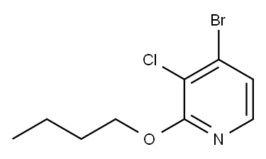 4-bromo-2-butoxy-3-chloropyridine Structure