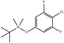 叔丁基(4-氯-3,5-二氟苯氧基)二甲基硅烷 结构式