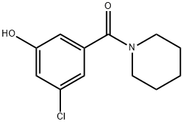 3-chloro-5-[(piperidin-1-yl)carbonyl]phenol 结构式