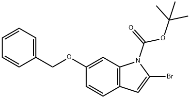 tert-butyl 6-(benzyloxy)-2-bromo-1H-indole-1-carboxylate Struktur