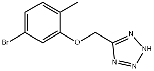2H-Tetrazole, 5-[(5-bromo-2-methylphenoxy)methyl]- 结构式