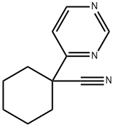 Cyclohexanecarbonitrile, 1-(4-pyrimidinyl)- Structure
