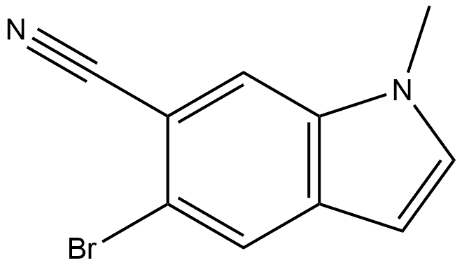 5-bromo-1-methyl-1H-indole-6-carbonitrile Struktur