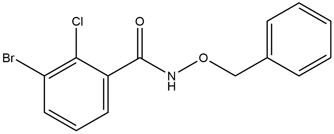 3-Bromo-2-chloro-N-(phenylmethoxy)benzamide Structure