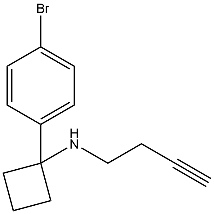 1-(4-溴苯基)-N-(丁-3-炔-1-基)环丁胺, 1882234-36-7, 结构式