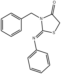 4-Thiazolidinone, 2-(phenylimino)-3-(phenylmethyl)-, (2Z)- Structure