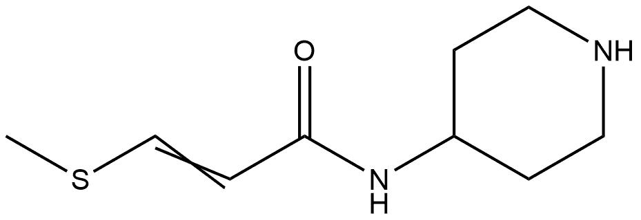 3-(Methylthio)-N-4-piperidinyl-2-propenamide Structure