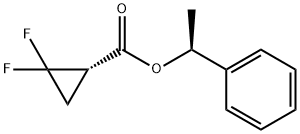 Cyclopropanecarboxylic acid, 2,2-difluoro-, (1S)-1-phenylethyl ester, (1S)- Structure