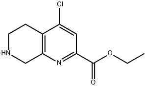 1,7-Naphthyridine-2-carboxylic acid, 4-chloro-5,6,7,8-tetrahydro-, ethyl ester Structure